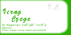 virag czege business card